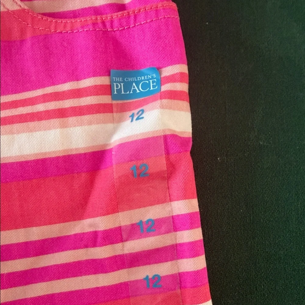 The Children's Place‎ Pink and White Striped Shorts